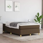 vidaXL Sommier à lattes de lit avec matelas Marron foncé 120x200 cm