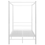 vidaXL Cadre de lit à baldaquin sans matelas blanc métal 120x200 cm