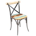 vidaXL Chaises à manger lot de 6 bois de récupération massif