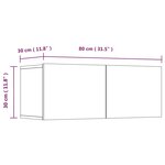 vidaXL Meubles TV 4 Pièces chêne fumé 80x30x30 cm bois d'ingénierie