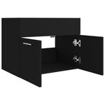 vidaXL Armoire d'évier Noir 60x38 5x46 cm Aggloméré