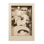 Kit bois cadre à motif3D Licorne FSC100  nature  20x30x6 5cm  13 pces  boîte 1kit