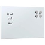 vidaXL Tableau noir magnétique mural Blanc 30x20 cm Verre trempé