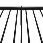 vidaXL Cadre de lit métal sans matelas avec pied de lit noir 100x190cm