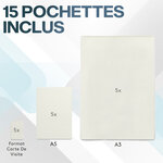 ACROPAQ Plastifieuse A3 A4 A5 avec 15 feuilles plastifieuses- Machine à plastifier- Avec bouton anti-bourrage