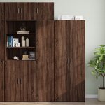 vidaXL Armoire de rangement mince chêne marron 40x42 5x225 cm