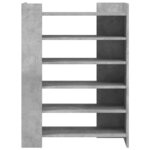 vidaXL Armoire à chaussures gris béton 74 5x37 5x100 cm