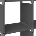 vidaXL Étagère d'affichage 4 cubes Gris 69x30x72 5 cm Tissu