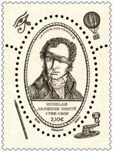 Timbre - Nicolas Jacques-Conté (1755-1805) - Lettre Internationale