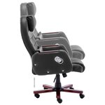 vidaXL Chaise de bureau Noir Similicuir