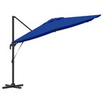 vidaXL Parasol de Patio Bleu azur Aluminium  Polyester 3m