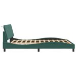 vidaXL Cadre de lit avec lumières LED vert foncé 160x200 cm velours