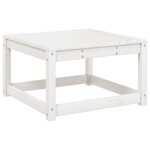 vidaXL Repose-pied de jardin avec coussins blanc bois de pin massif
