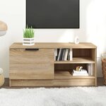 vidaXL Meuble TV Chêne sonoma 80x35x36 5 cm Bois d'ingénierie