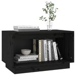vidaXL Meuble TV Noir 60x35x35 cm Bois de pin massif
