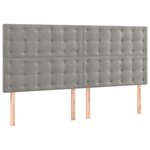 vidaXL Sommier à lattes de lit et matelas Gris clair 200x200cm Velours