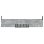 vidaXL Cadre de lit tête de lit et pied de lit gris béton 90x190 cm