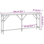vidaXL Table console chêne sonoma 180x23x75 cm bois d'ingénierie