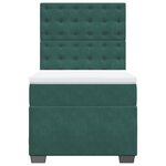 vidaXL Sommier à lattes de lit avec matelas Vert foncé 90x200 cm