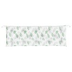 vidaXL Coussins de banc de jardin lot de 2 motif de feuilles tissu