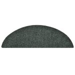 vidaXL Tapis d'escalier autocollants 15 Pièces Vert 56x17x3 cm Aiguilleté