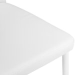Lot de 4 chaises siège de salon cuisine salle à manger design élégant avec brillant blanc 08_0000563
