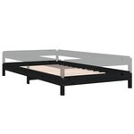 vidaXL Lit empilable sans matelas noir 100x200 cm bois massif de pin