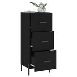 vidaXL Buffet Noir 34 5x34x90 cm Bois d'ingénierie