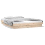 vidaXL Cadre de lit à LED sans matelas bois massif