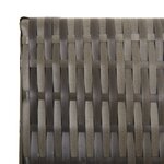 vidaXL Cloison de séparation 5 panneaux gris résine tressée