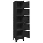 vidaXL Armoire à casiers Noir 38x40x180 cm Acier