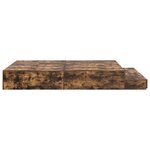 vidaXL Cadre de lit de rangement Chêne fumé 135x190 cm