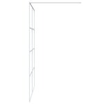 vidaXL Paroi de douche Blanc 140x195 cm Verre ESG transparent