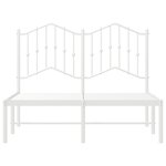 vidaXL Cadre de lit métal sans matelas et tête de lit blanc 120x200 cm
