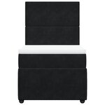 vidaXL Sommier à lattes de lit et matelas Noir 80x200 cm Velours