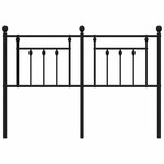 vidaXL Tête de lit métal noir 150 cm