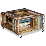vidaXL Table basse Bois de récupération massif 70x70x35 cm