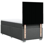 vidaXL Sommier à lattes de lit et matelas Gris foncé 90x190 cm Tissu