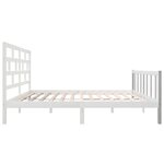 vidaXL Cadre de lit sans matelas blanc bois de pin massif