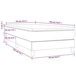 vidaXL Sommier à lattes de lit avec matelas Blanc 90x190 cm Similicuir