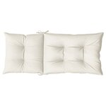 vidaXL Coussins de chaise à dossier haut lot de 4 crème mélangé tissu