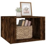 vidaXL Table de chevet Chêne fumé 57x55x36 cm Bois d'ingénierie