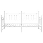 vidaXL Lit de jour avec lit gigogne Blanc 100x190 cm Acier