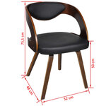 vidaXL Chaises à manger lot de 2 marron similicuir