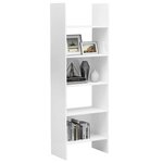 vidaXL Bibliothèque Blanc brillant 60x35x180 cm Bois d’ingénierie