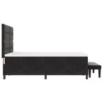 vidaXL Lit à ressorts avec matelas & banc noir 140x200 cm velours