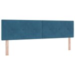 Lit Box Spring vidaXL avec Matelas et LED Bleu Foncé 180x200 cm Velours