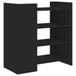 vidaXL Buffet noir 73 5x35x75 cm bois d'ingénierie