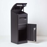 Boîte à colis Extra-Large Noir 1 porte Couvercle incliné Acier galvanisé SMART PARCEL BOX®