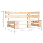 Salon de jardin meuble d'extérieur ensemble de mobilier palette 6 pièces avec coussins bois de pin imprégné 02_0018482
